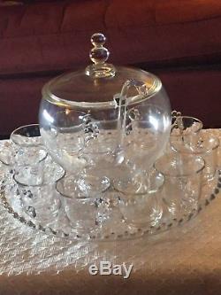 Imperial Glass 400/139 Family Punch Bowl Set 15 Pieces 1930s VINTAGE MINT COND