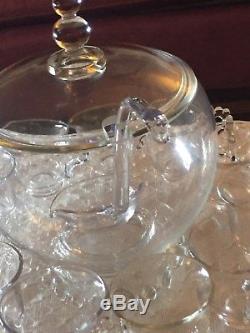 Imperial Glass 400/139 Family Punch Bowl Set 15 Pieces 1930s VINTAGE MINT COND