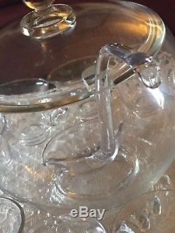 Imperial Glass 400/139 Family Punch Bowl Set 15 Pieces 1930s VINTAGE MINT COND