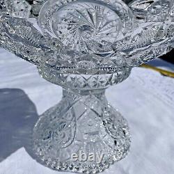 Imperial Glass Broken Arches Punch Bowl and Base Pedestal Early American