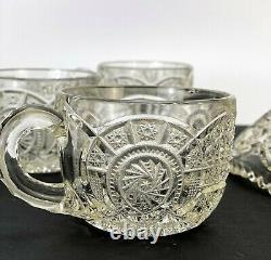 Imperial Glass C. No. 733 (OMN) Broken Arches Punch Bowl with Stand and 6 Cups