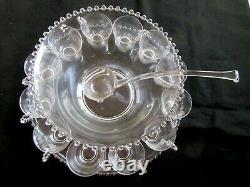 Imperial Glass Candlewick 15 Pc Punchbowl Set Art Deco Elegance Just Stunning