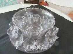 Imperial Glass Candlewick 15 Pc Punchbowl Set Art Deco Elegance Just Stunning