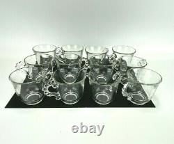 Imperial Glass Candlewick Punch Bowl 12 Cups and Ladle Vintage 14pc