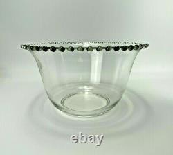 Imperial Glass Candlewick Punch Bowl 12 Cups and Ladle Vintage 14pc