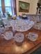 Imperial Glass Co. Start 1910 Classical Broken Arches Design Punch Bowl 3 Glass