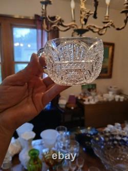 Imperial Glass Co. Start 1910 Classical Broken Arches Design Punch Bowl 3 Glass