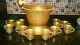 Imperial Glass Company All Over Gold Candlewick Punchbowl and 12 Cups Punch Bowl