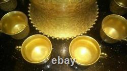 Imperial Glass Company All Over Gold Candlewick Punchbowl and 12 Cups Punch Bowl