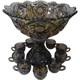 Imperial Glass-Ohio Whirling Star Carnival Glass Punch Bowl Set with 12 Cups Iri