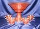 Imperial Glass Punch Bowl 10 pc Set #698 Waffle Block Marigold Carnival Glass