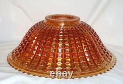 Imperial Glass Punch Bowl 10 pc Set #698 Waffle Block Marigold Carnival Glass