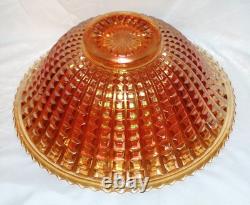 Imperial Glass Punch Bowl 10 pc Set #698 Waffle Block Marigold Carnival Glass