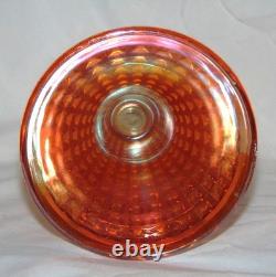 Imperial Glass Punch Bowl 10 pc Set #698 Waffle Block Marigold Carnival Glass