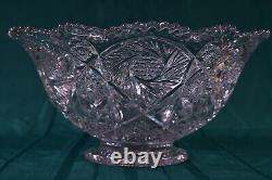 Imperial Glass Whirling Star Footed Punch Bowl Set with 11 Cups and Ladle