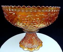 Imperial Grape Marigold Carnival Glass 2 Pc 12 Punch Bowl & 14 Punch Cups 1914