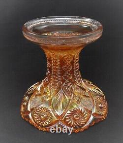 Imperial Marigold Carnival Glass Fruit Punch Bowl With Base Twins