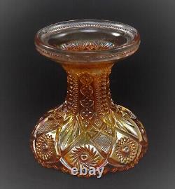 Imperial Marigold Carnival Glass Fruit Punch Bowl With Base Twins