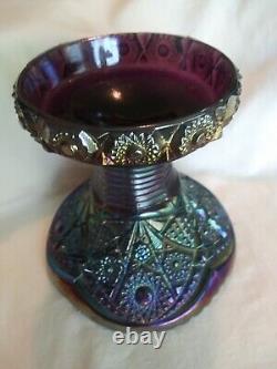 Imperial amethyst carnival punch bowl base bellaire pattern