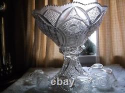 Imperial glass punch bowl set