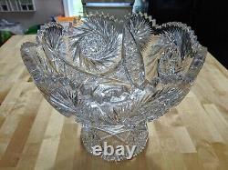 Incredibly Gorgeous Rare Cut Glass Punch Bowl