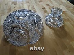 Incredibly Gorgeous Rare Cut Glass Punch Bowl