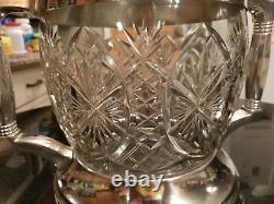 Incredibly Rare Mid1800s Cut Glass & Silver Punch Bowl