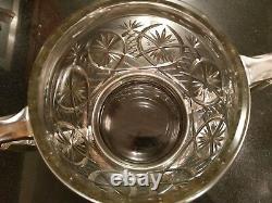 Incredibly Rare Mid1800s Cut Glass & Silver Punch Bowl