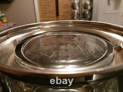 Incredibly Rare Mid1800s Cut Glass & Silver Punch Bowl