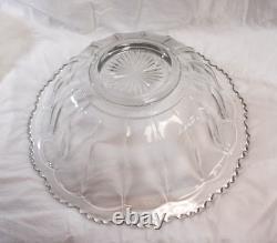 Indiana Glass #7115 Colonial Panel Punch Bowl, Stand & 12 Cups Vintage L2825