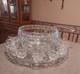 Indiana Glass CLASSIQUE Punch Bowl Set 12 Cups, Heavy Bowl, Glass Ladle and Tray