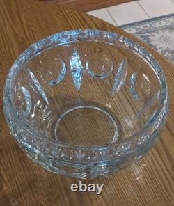 Indiana Glass CLASSIQUE Punch Bowl Set 12 Cups, Heavy Bowl, Glass Ladle and Tray