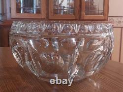 Indiana Glass CLASSIQUE Punch Bowl Set 12 Cups, Heavy Bowl, Glass Ladle and Tray