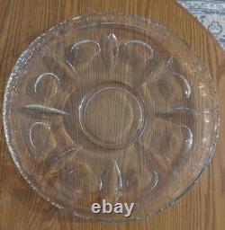 Indiana Glass CLASSIQUE Punch Bowl Set 12 Cups, Heavy Bowl, Glass Ladle and Tray