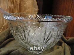 Indiana Glass Co Princess Glass Punch bowl Glasses (8) Ladle hooks Vintage
