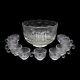 Indiana Glass Co. Royal Punch Bowl & 11 Punch Cups