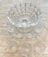 Indiana Glass Constellation Intaglio Leaves & Grapes Platter, Punch Bowl, 7 Cups