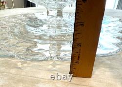 Indiana Glass Constellation Intaglio Leaves & Grapes Platter, Punch Bowl, 7 Cups