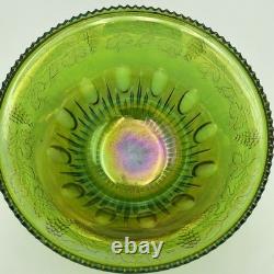 Indiana Glass Green Carnival Punch Bowl Set with ladle, 12 cups & hangers