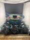 Indiana Glass Iridescent Carnival Glass Punch Bowl 12 Cups, Not Used