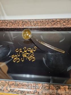 Indiana Glass Iridescent Gold Carnival Glass 26 Piece Princess Punch Set 7444