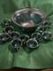 Indiana Glass Large Punch Bowl And 12 Cups. Harvest Grape Iridescent Blue