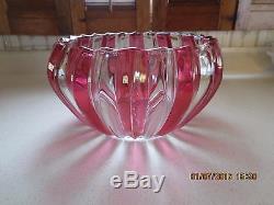 Indiana Glass No. 1005 Ruby Stained Punch Bowl & Under Tray with 3 Cups & Ladle