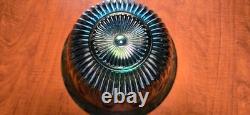Indiana Harvest Blue Carnival Glass Iridescent Princess Punch Bowl Complete Set
