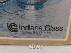 Indiana Iridescent Blue Carnival Glass #7446 (26) Pc Princess Punch Set Orig Box