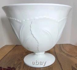 Indiana Milk Glass 26-Piece Footed Punch Bowl & Cups in original Box Christmas