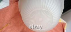 Indiana Princess White Frosted Glass Punch Bowl Set 11 Roly Poly Cups
