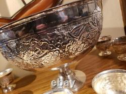 International Silver Company'Vintage' Silverplated Punch Bowl & 10 Cups India
