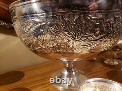 International Silver Company'Vintage' Silverplated Punch Bowl & 10 Cups India