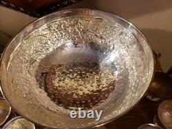 International Silver Company'Vintage' Silverplated Punch Bowl & 10 Cups India